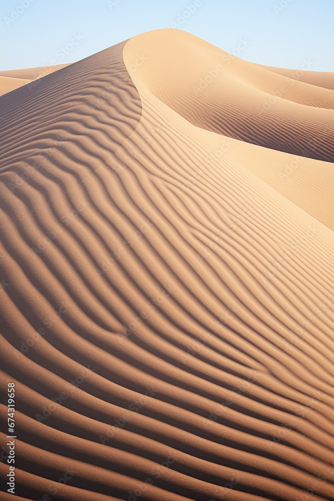 Sand dunes in the desert, wallpaper banner background