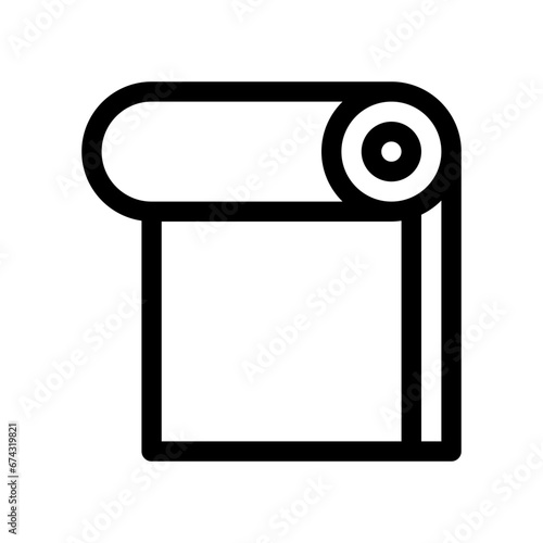 yoga mat line icon