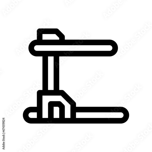 treadmill line icon