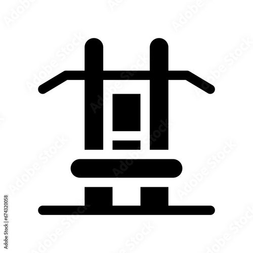 chest press glyph icon