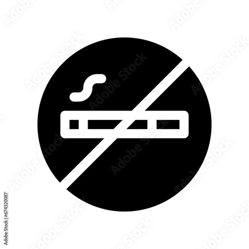 no smoking glyph icon