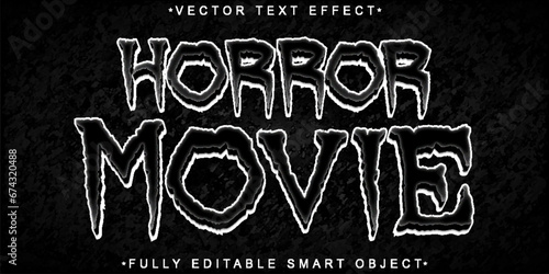 Horror Movie Vector Fully Editable Smart Object Text Effect