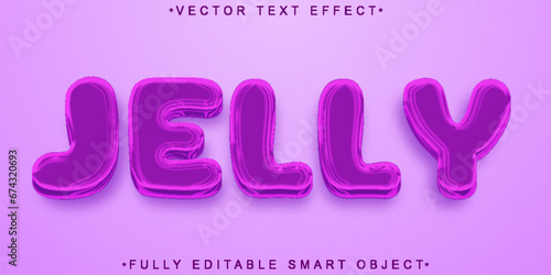 Purple Jelly Vector Fully Editable Smart Object Text Effect
