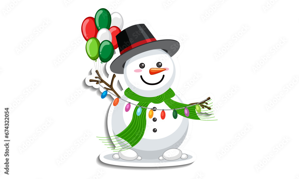 Snowman Christmas Graphic Creepy Clip Art Vector Design, 100% vector illustration design? This cute snowman is perfect for adding a lovely festive feel to your fabrics!