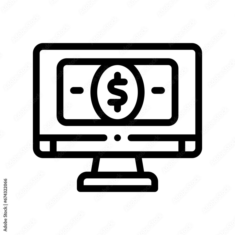 computer line icon computer line icon