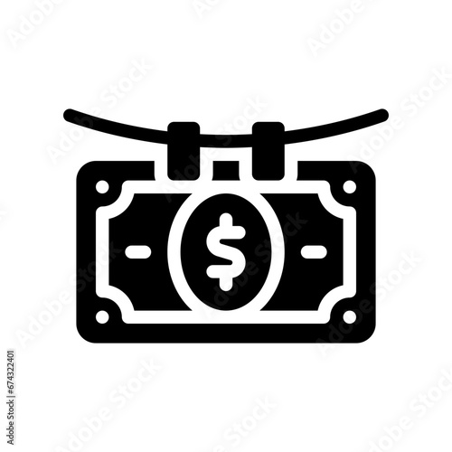 money laundering glyph icon