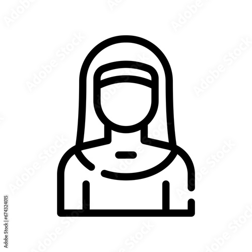 nun line icon