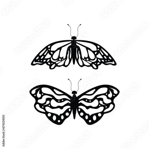 Butterfly silhouette design vector illustration animal