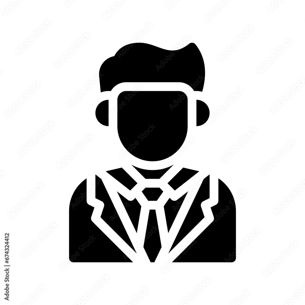businessman glyph icon businessman glyph icon