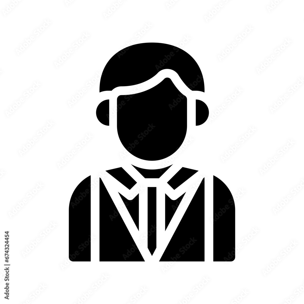 businessman glyph icon