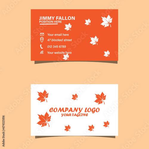 Vector fully editable clean style business card template.