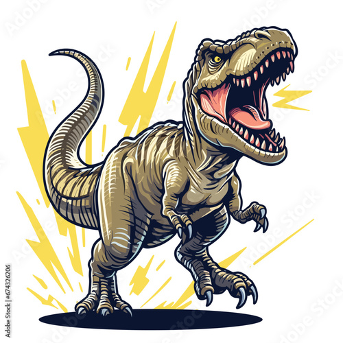 Fotomurale tyrannosaurus rex dinosaur vector