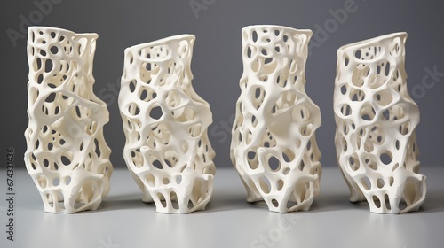 equipment 3d printed bones illustration medicine surgery, dimensional transplant, implant three equipment 3d printed bones