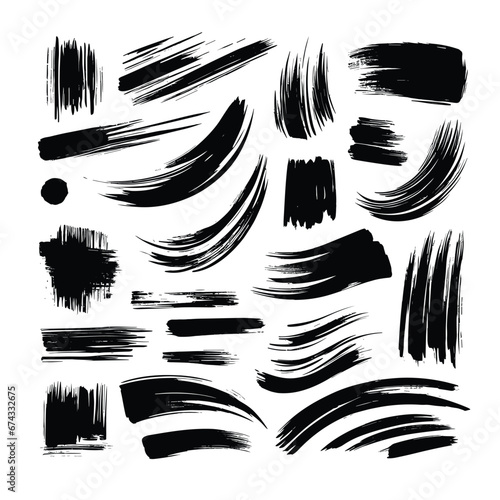 grunge Black Brush texture style illustrator paintbrush collection