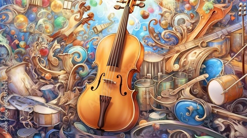 timeless music pay tribute, digital art illustration, Generative AI