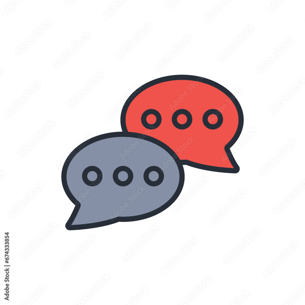live chat icon. vector.Editable stroke.linear style sign for use web design,logo.Symbol illustration. live chat icon. vector.Editable stroke.linear style sign for use web design,logo.Symbol illustration.