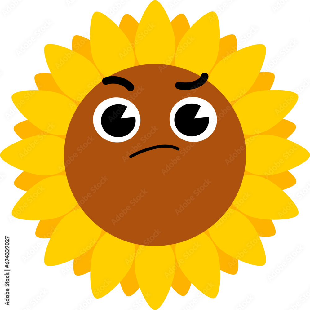 Sunflower Face Confused Thinking