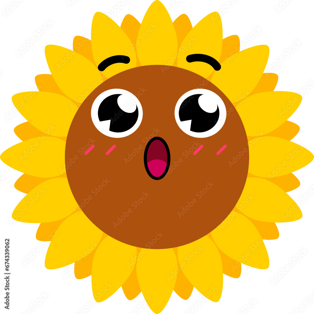 Sunflower Face Over Oh Red Cheeks