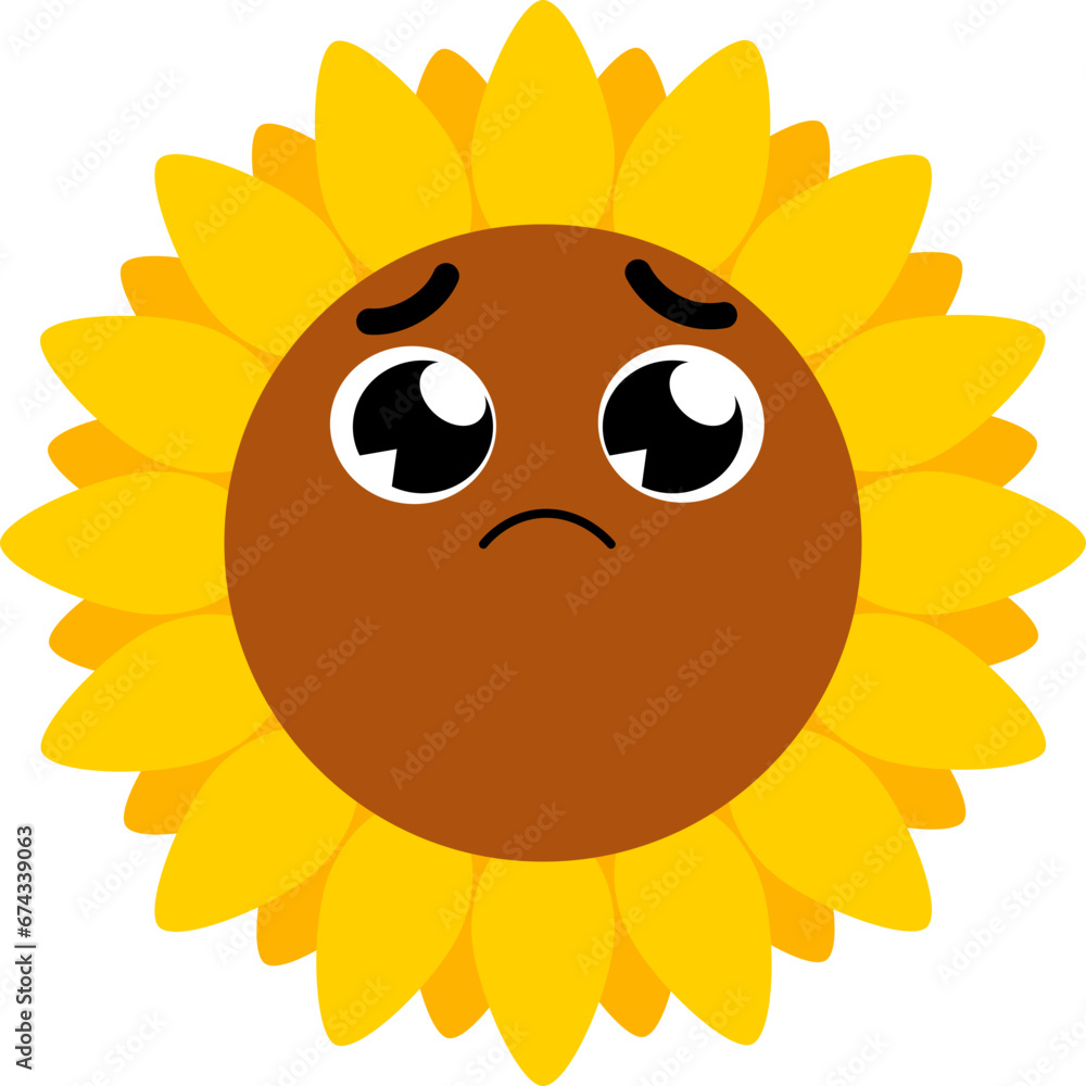 Sunflower Face Over Sad