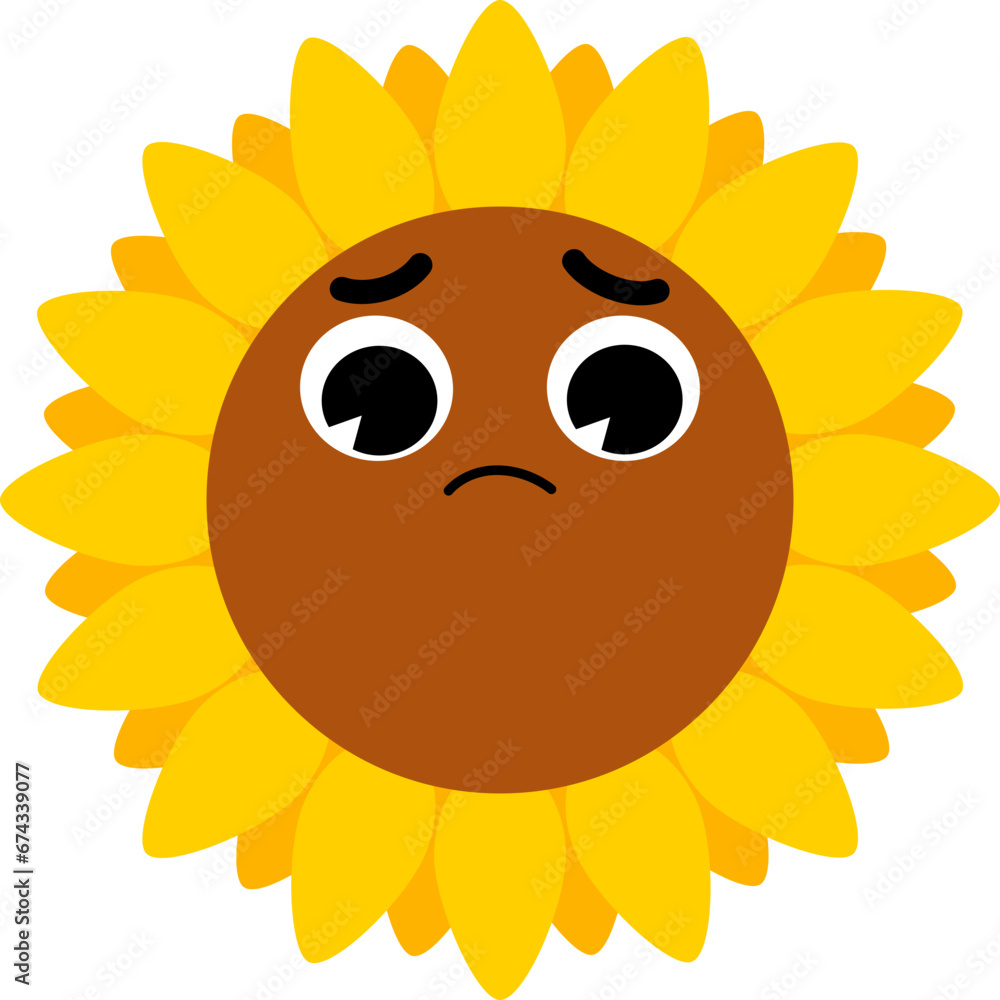Sunflower Face Sad
