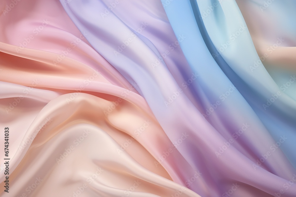 Soft fabric, silk pastel colors