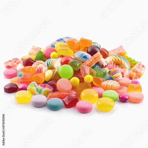 White background candy 