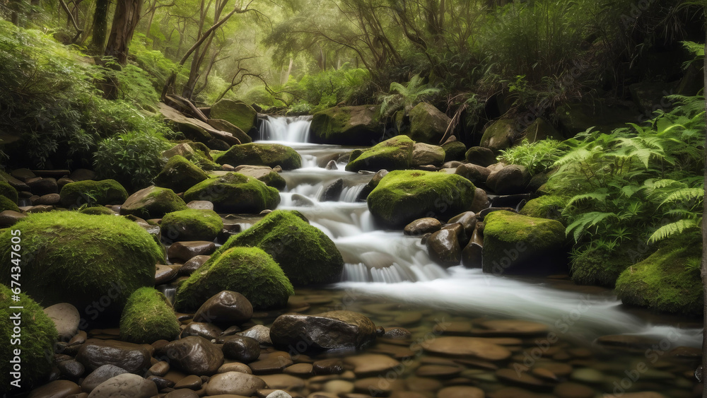 Fototapeta premium waterfall in the forest