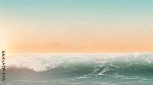 Abstract of marine and sea for background template. Fresh, cheerful, and relaxing summer concept. Positive and healthy tones to the background or wallpaper. Generative Ai