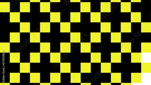 black , white and yellow squares background video