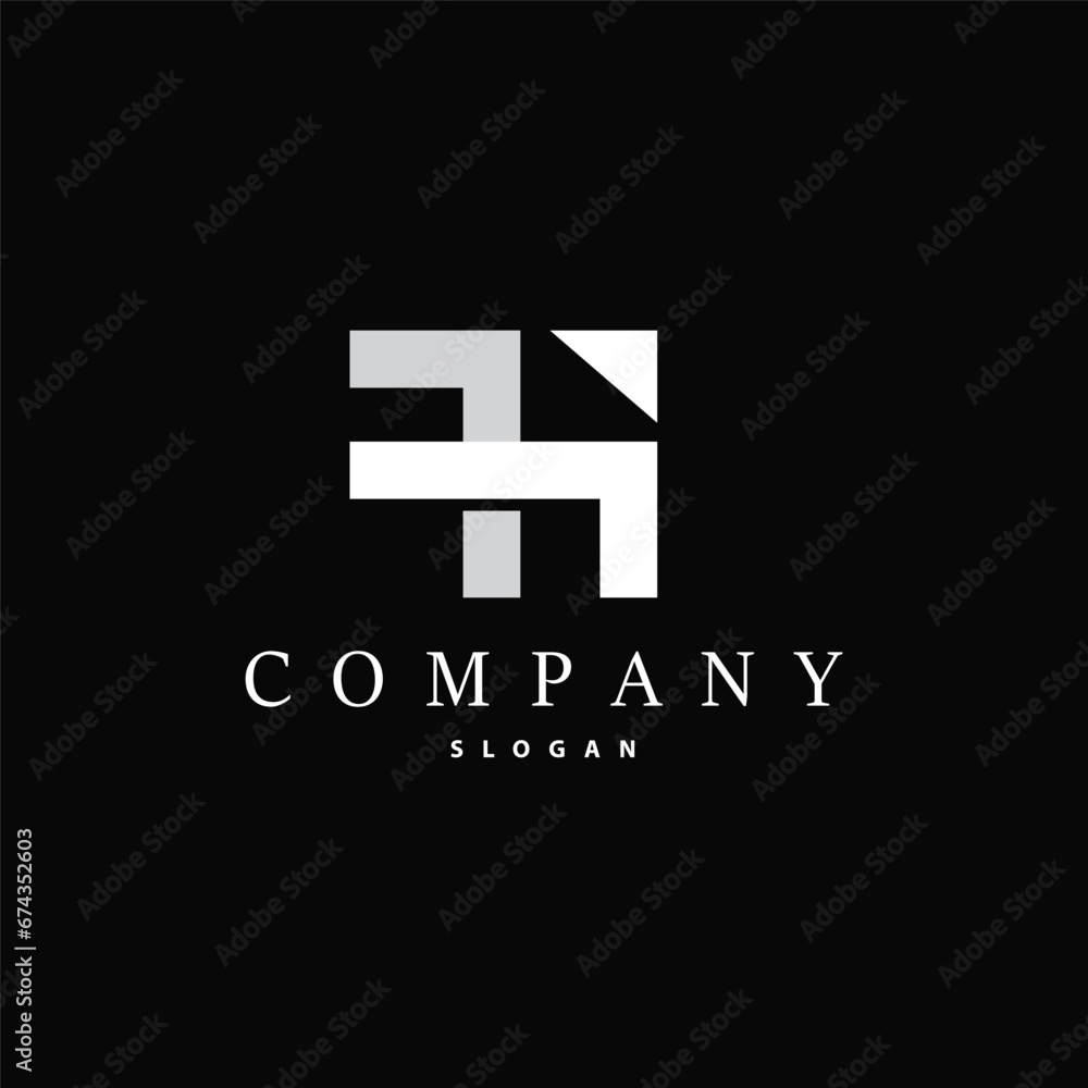 Fototapeta premium Initial TH Letter Logo, Modern and Luxury Minimalist HT Logo Vector Template