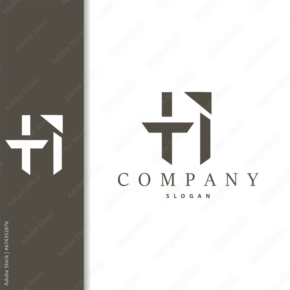 Initial TH Letter Logo, Modern and Luxury Minimalist HT Logo Vector Template Initial TH Letter Logo, Modern and Luxury Minimalist HT Logo Vector Template