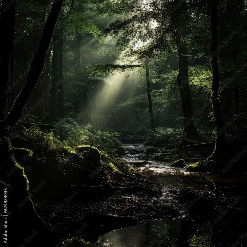 Obraz premium morning in the forest