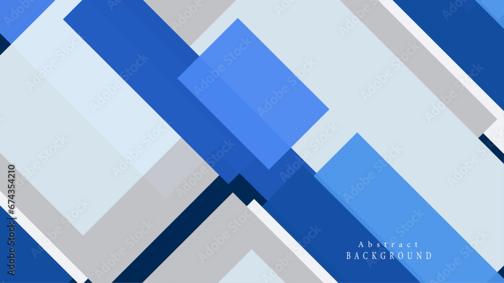 Modern abstract blue background design with layers of textured grey transparent material in random geometric pattern Modern abstract blue background design with layers of textured grey transparent material in random geometric pattern