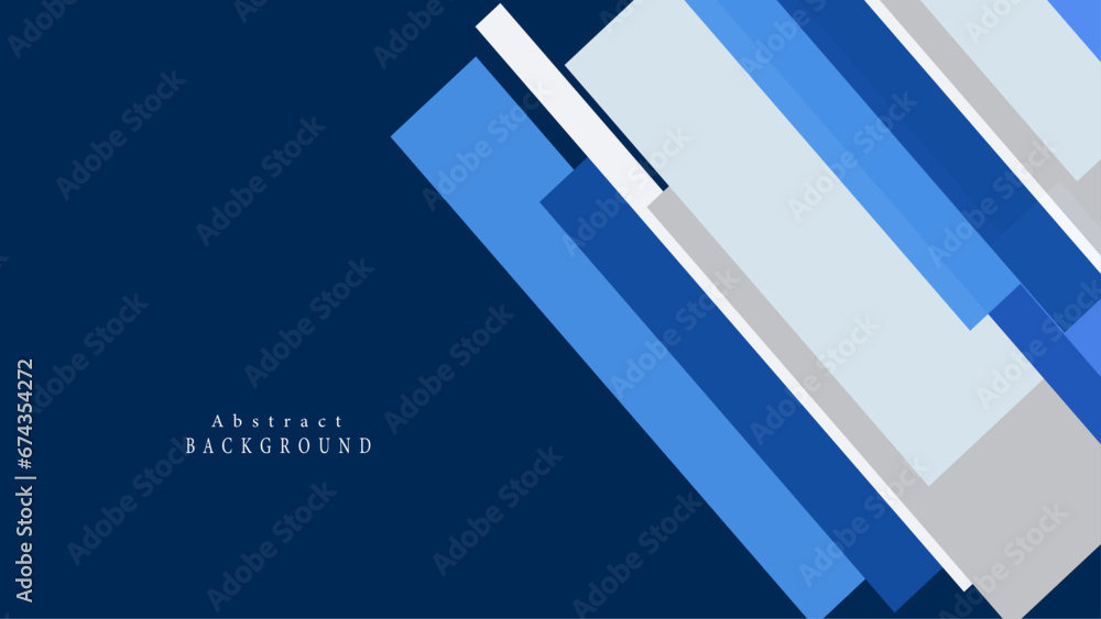 Obraz premium Blue overlay abstract background with white and grey color. Abstract blue background with square shapes.