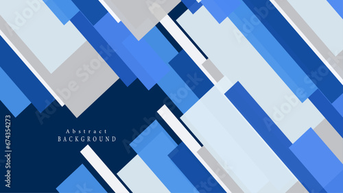 Blue overlay abstract background with white and grey color. Abstract blue background with square shapes.