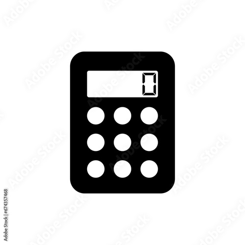 Simple Calculator Flat Icon Isolated on White Background © Mubeen