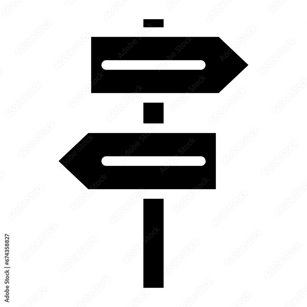 Directions glyph icon