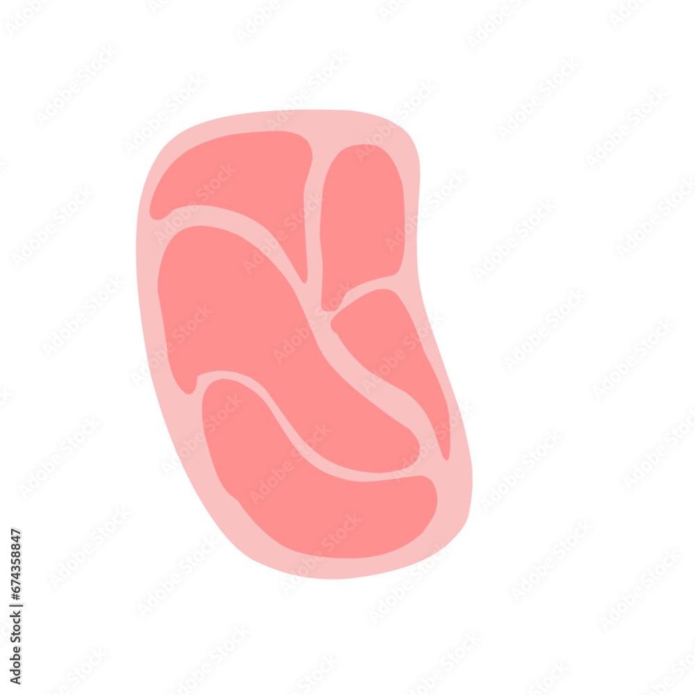 Illustration of Beef Slices Illustration of Beef Slices