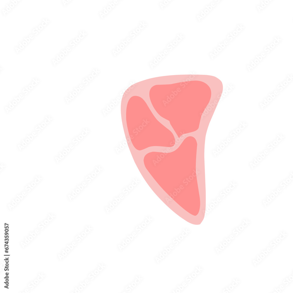 Illustration of Beef Slices Illustration of Beef Slices