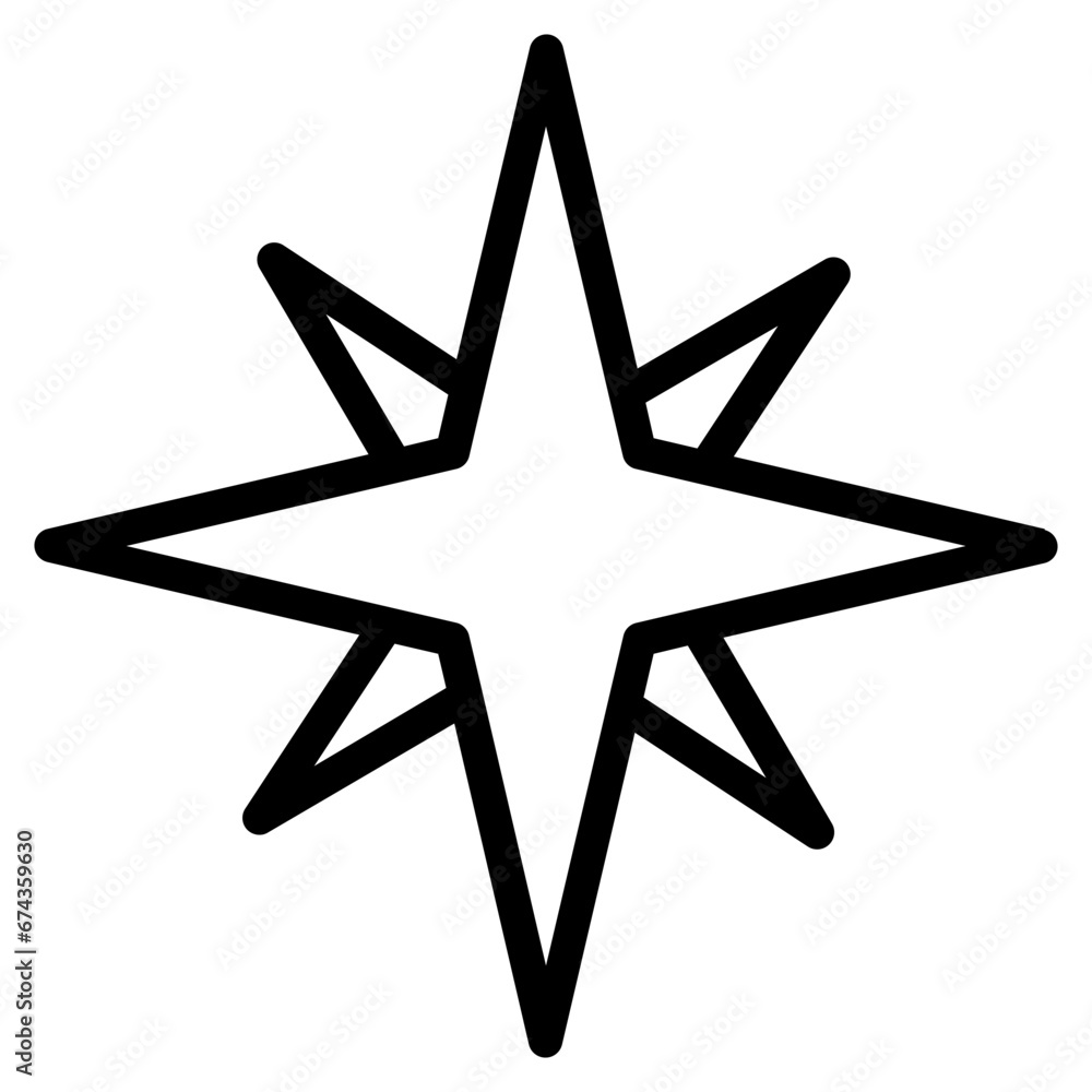 Compass line icon Compass line icon
