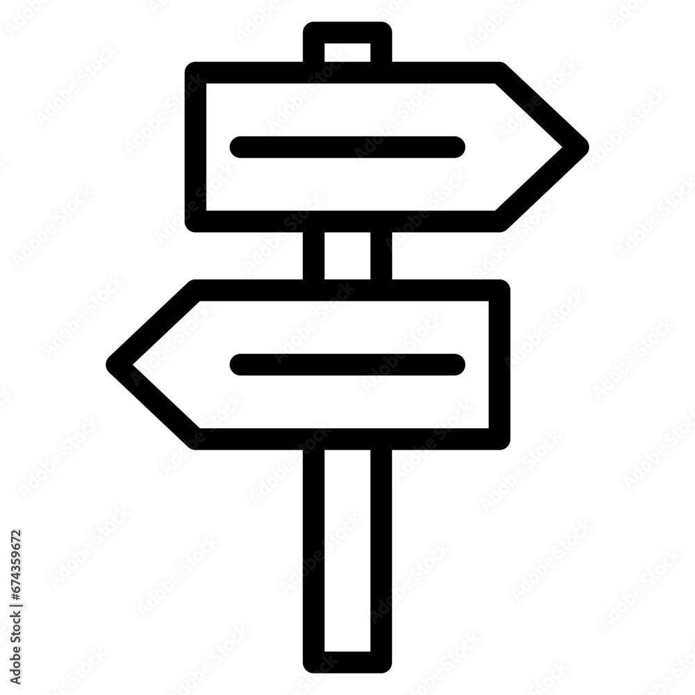 Directions line icon Directions line icon