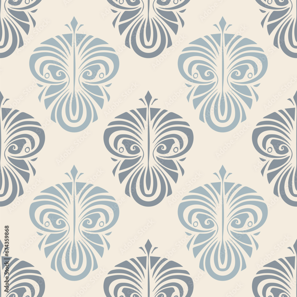 Fototapeta premium Vector seamless pattern. Modern stylish abstract texture. Repeating geometric tiles from striped elements