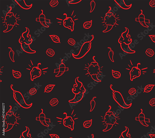 Spicy chili pattern