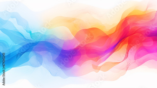 Colorful paint stripe on isolated white background - ai generative