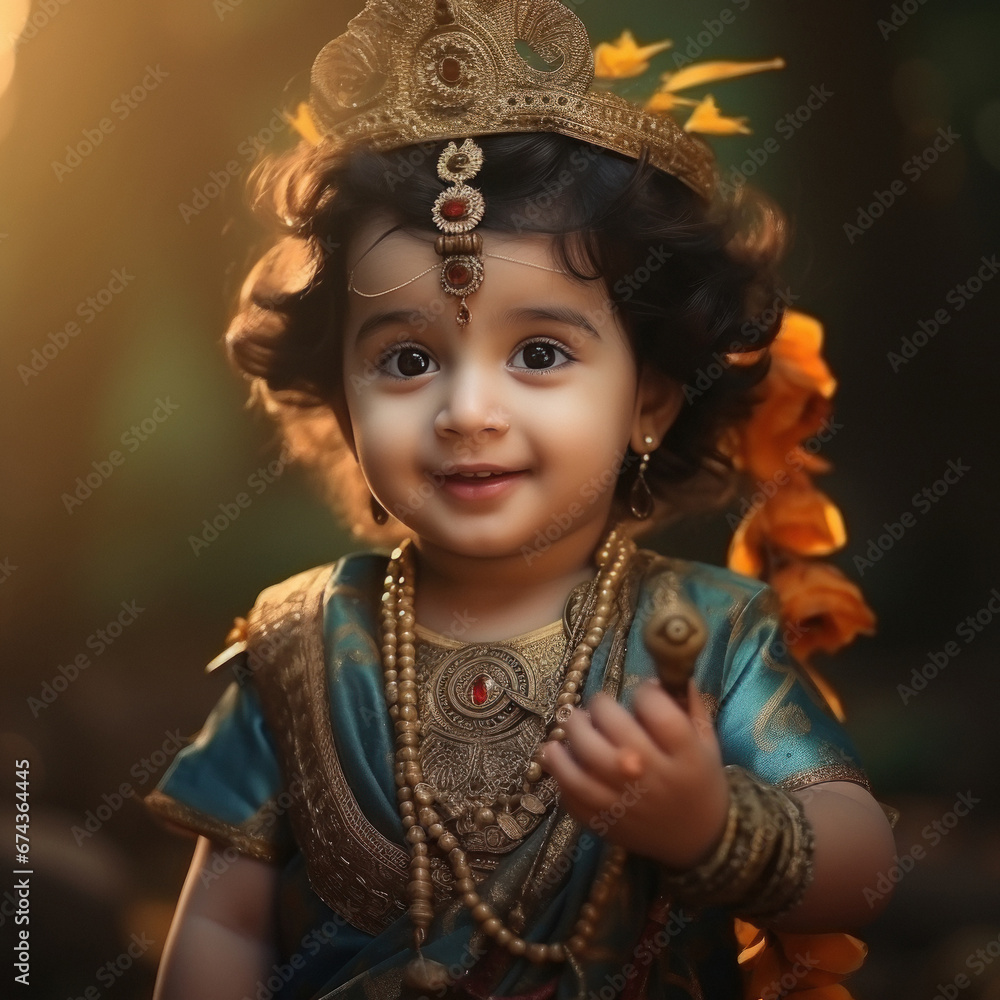 Cute indian little boy in lord krishna costume Stock Photo Adobe Stock