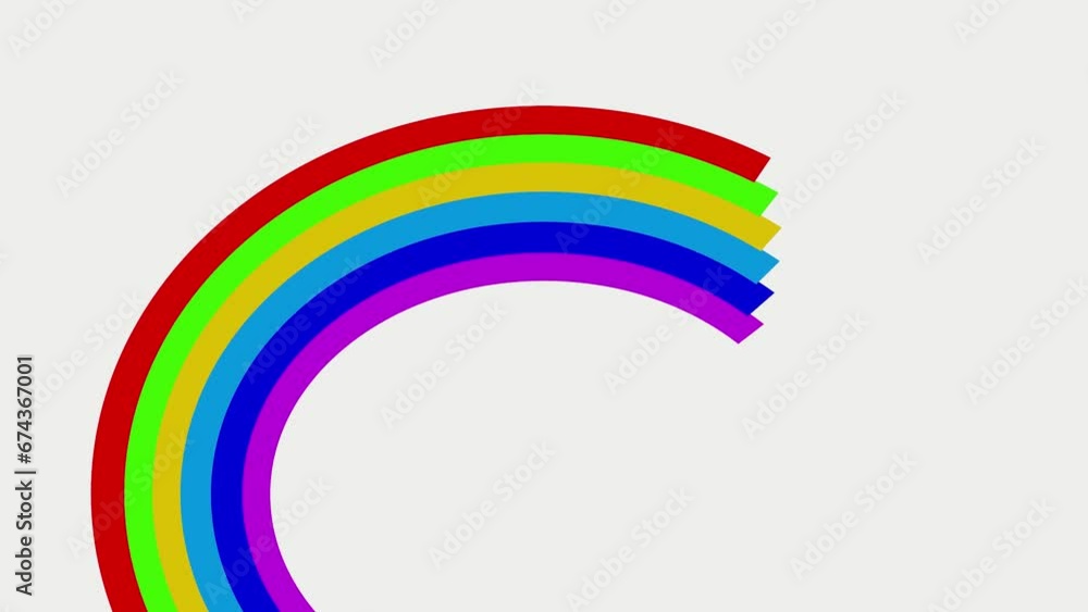 Seven color rainbow circle looping animation transparent background. Seven color rainbow circle looping animation transparent background.