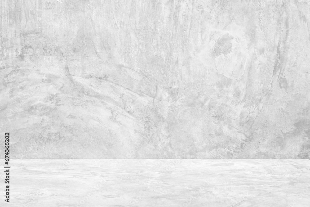 Fototapeta premium background and concrete backdrop and cement shelf showing products in black and gray , empty studio interior and with empty messages background.