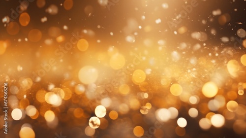 Festive Holiday Bokeh with Glittering Gold Light new year background generated by AI tool 