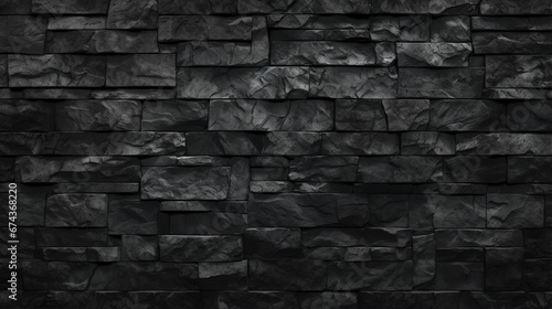 Abstract Monochrome Brickwork Pattern on a Textured Wall generated by AI tool 