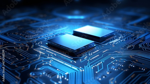 Abstract technology chip processor background circuit.